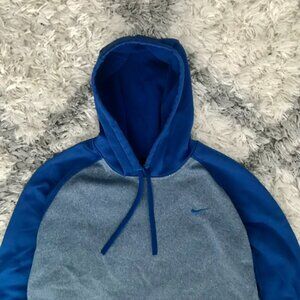 NIKE Dri-fit Hoodie Men's Large Pullover Sweater Gray-Blue